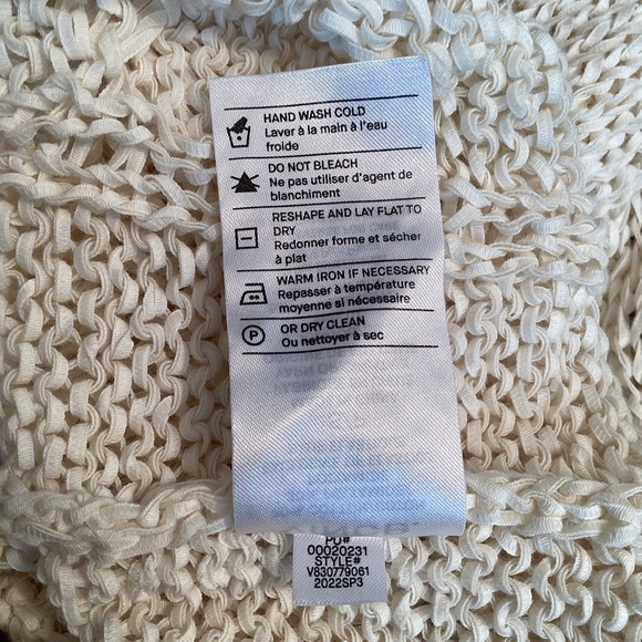 VINCE Cable Knit Open Weave Cotton Blend Sweater - Picture 10 of 12